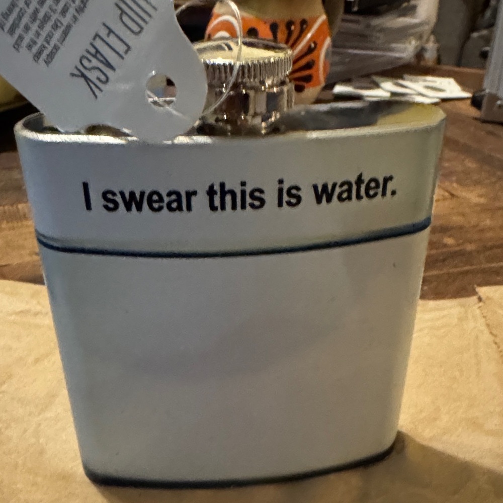 Flip Flask White Hip Flask